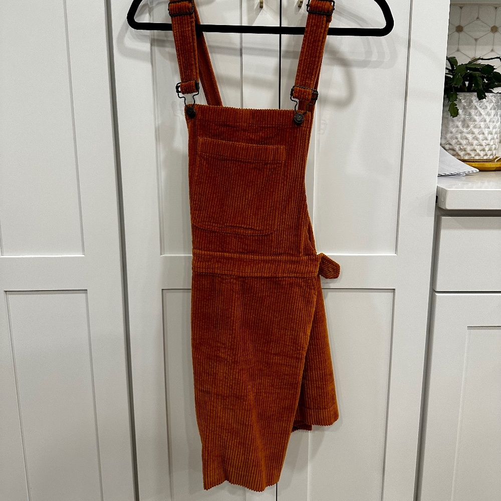 Madewell Burnt Orange Corduroy Mini Dress
